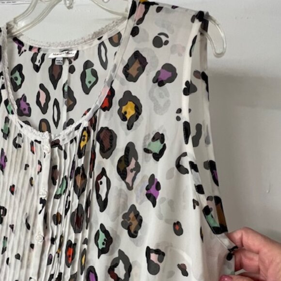 Monroe & Main Womens Sleeveless Semi-Sheer Blouse Size 1X - Shell Only - Picture 4 of 8